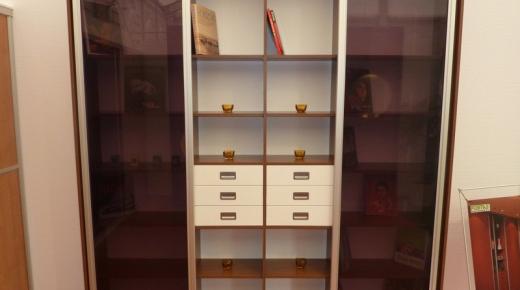 Wandschrank mit Schiebetüren mit verdunkeltem Glas