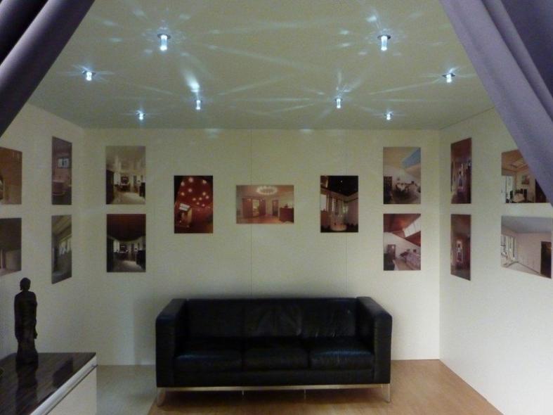 Deckenrenovierung mit Beleuchtung