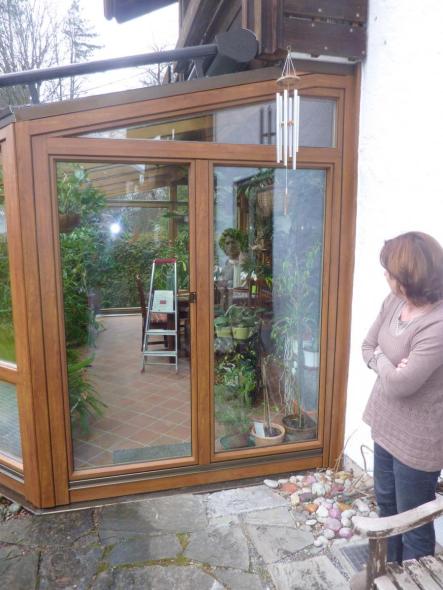 Wintergarten mit Aluschale renoviert Seitenansicht 