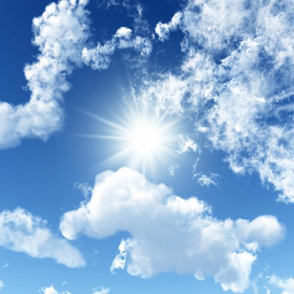 Wolkenhimmel im Frühling